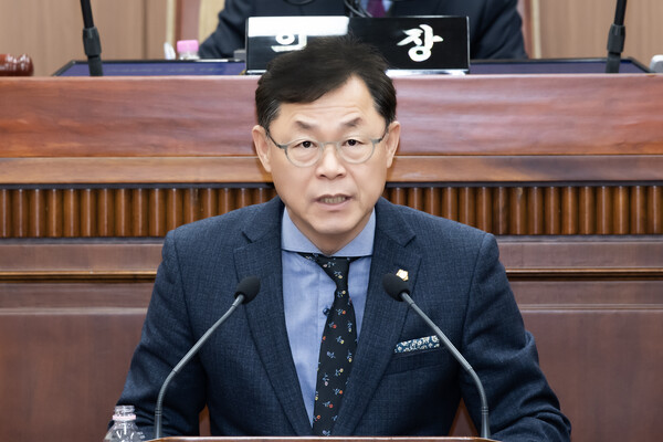 ▲5분 자유발언하는 김종혁 시의원(사진제공-김포시의회